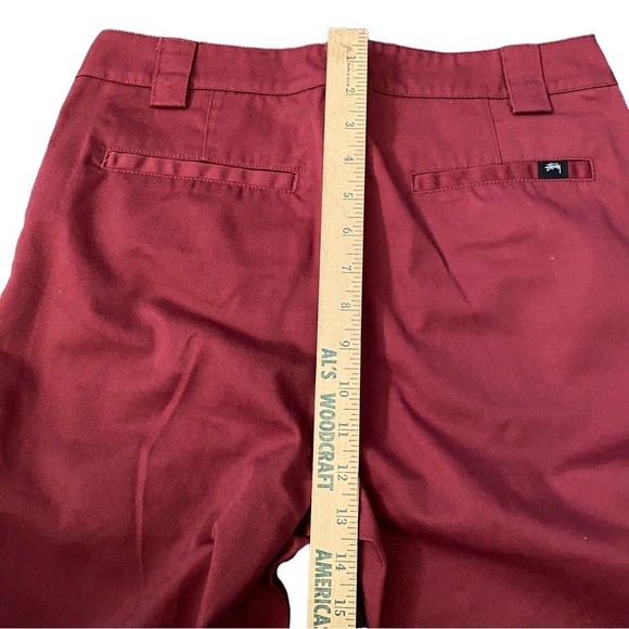 New with Tag Stussy Milo Work Pant Women’s Size 5 Measures 30*29 Flat Front Red - Picture 8 of 8